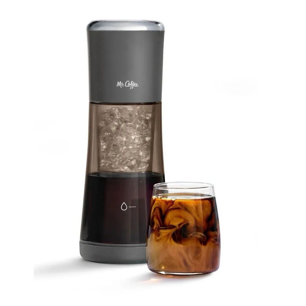Mr. Coffee Express Cold Brew Maker‎ Gray 13oz Cordless Portable Fast 10 Min NEW